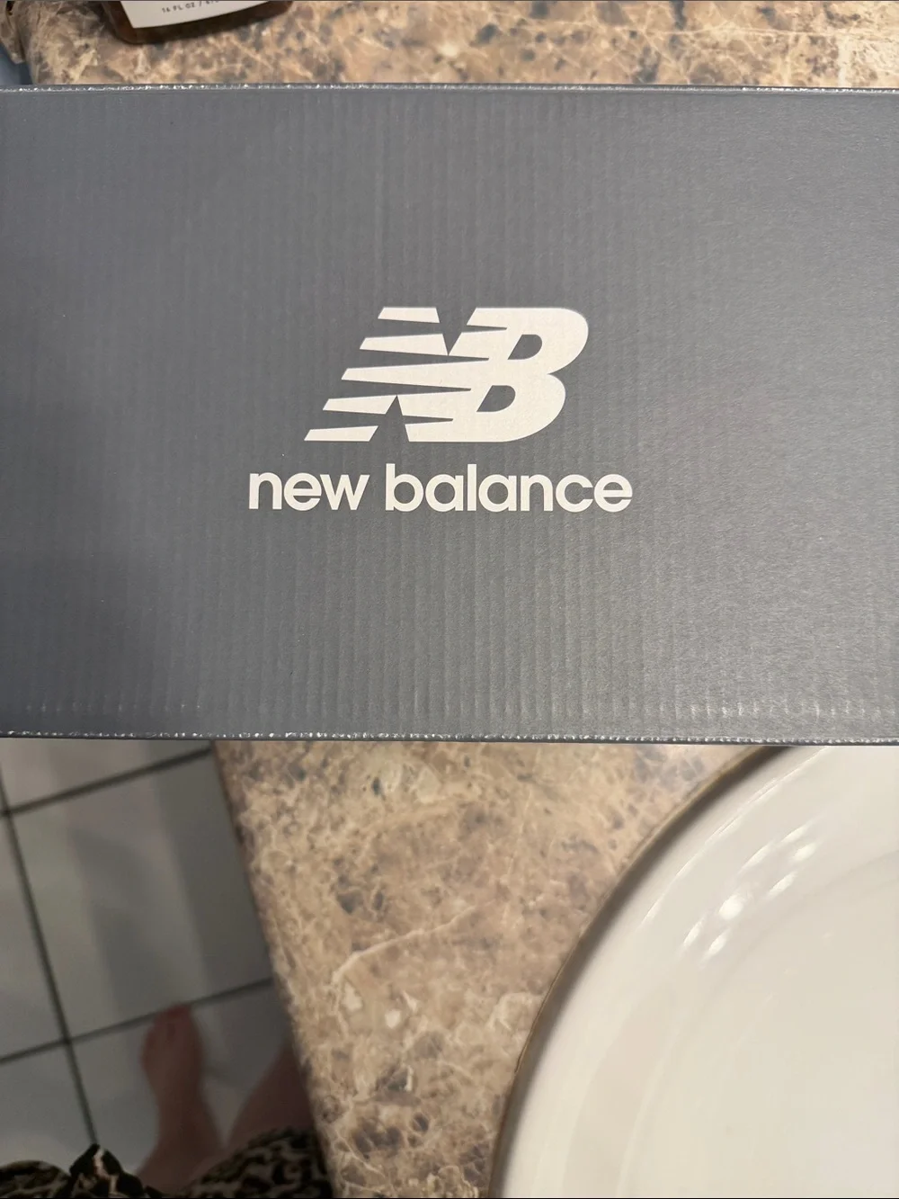 New Balance Grey Red Blue Running Sneakers